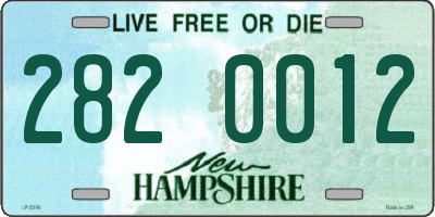 NH license plate 2820012