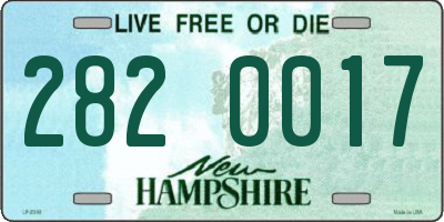 NH license plate 2820017