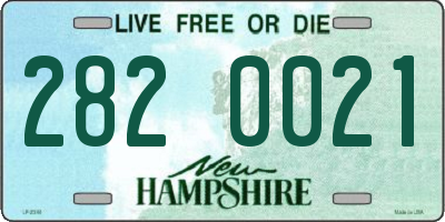 NH license plate 2820021