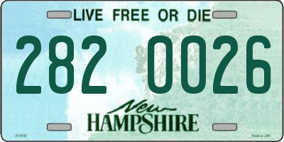 NH license plate 2820026