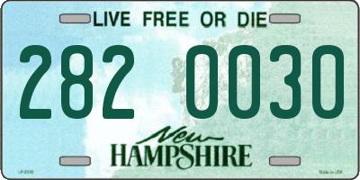 NH license plate 2820030