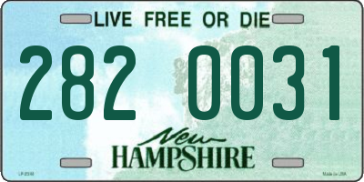 NH license plate 2820031