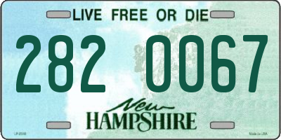 NH license plate 2820067