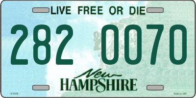 NH license plate 2820070