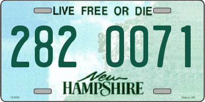NH license plate 2820071