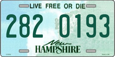 NH license plate 2820193
