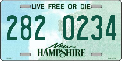 NH license plate 2820234