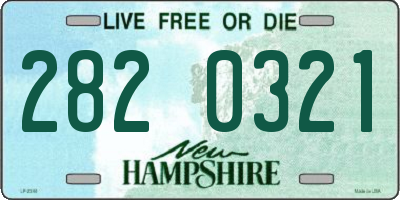 NH license plate 2820321