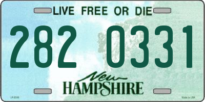 NH license plate 2820331