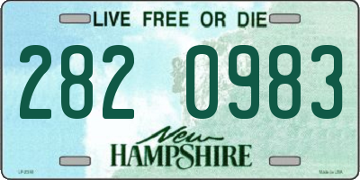 NH license plate 2820983