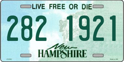 NH license plate 2821921