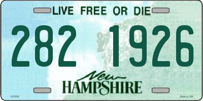 NH license plate 2821926