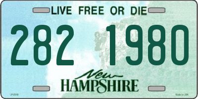 NH license plate 2821980