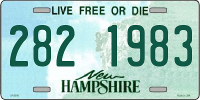 NH license plate 2821983
