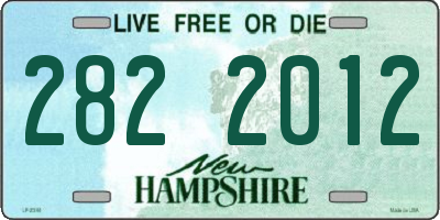 NH license plate 2822012