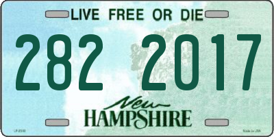 NH license plate 2822017