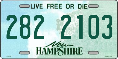 NH license plate 2822103