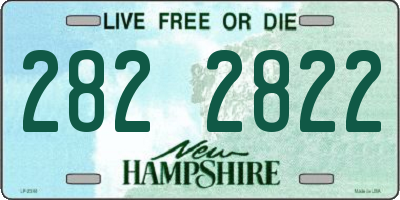 NH license plate 2822822