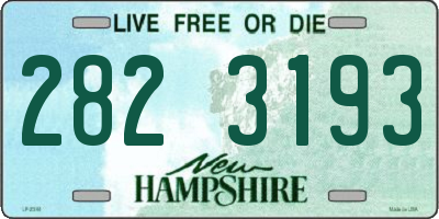 NH license plate 2823193
