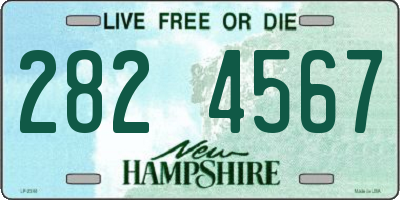 NH license plate 2824567