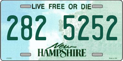 NH license plate 2825252