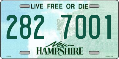 NH license plate 2827001