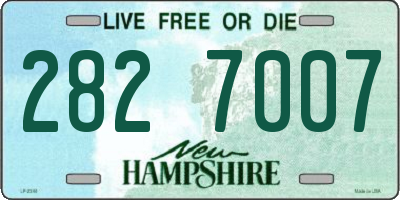 NH license plate 2827007