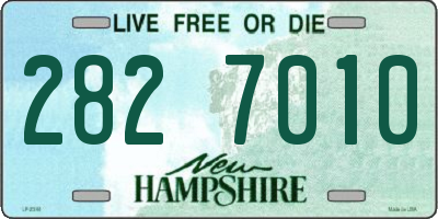 NH license plate 2827010