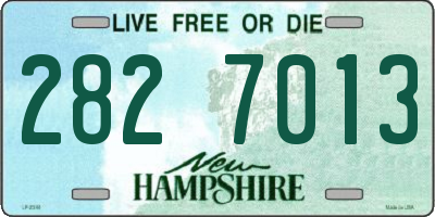 NH license plate 2827013