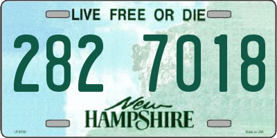 NH license plate 2827018