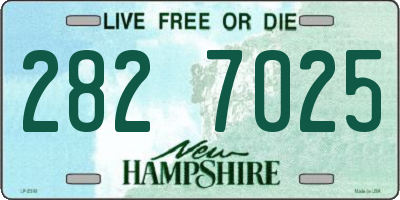 NH license plate 2827025