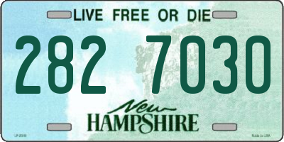 NH license plate 2827030