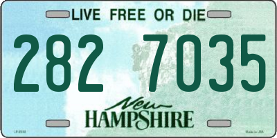 NH license plate 2827035