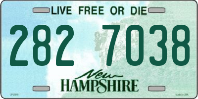 NH license plate 2827038