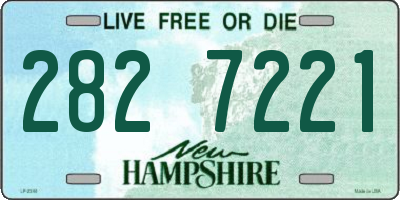 NH license plate 2827221