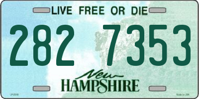NH license plate 2827353