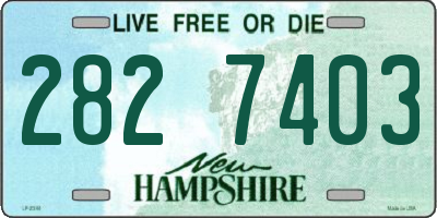 NH license plate 2827403