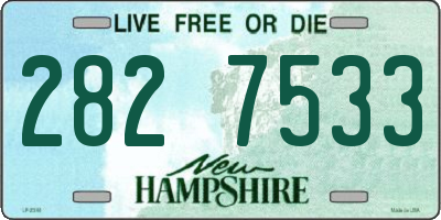 NH license plate 2827533