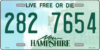 NH license plate 2827654