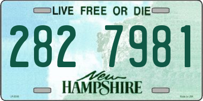 NH license plate 2827981