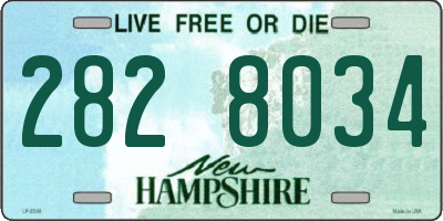NH license plate 2828034