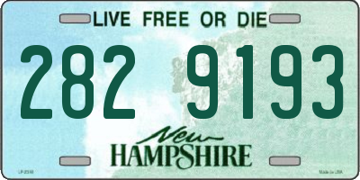 NH license plate 2829193