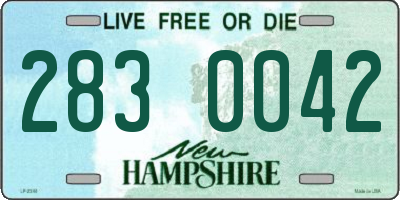 NH license plate 2830042