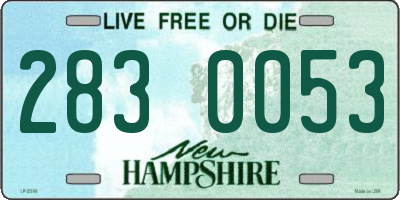 NH license plate 2830053