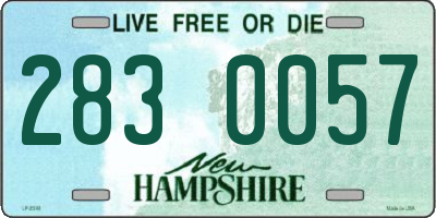 NH license plate 2830057