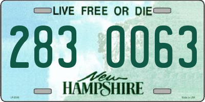NH license plate 2830063