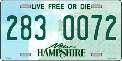 NH license plate 2830072