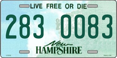 NH license plate 2830083