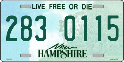 NH license plate 2830115