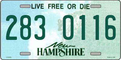 NH license plate 2830116